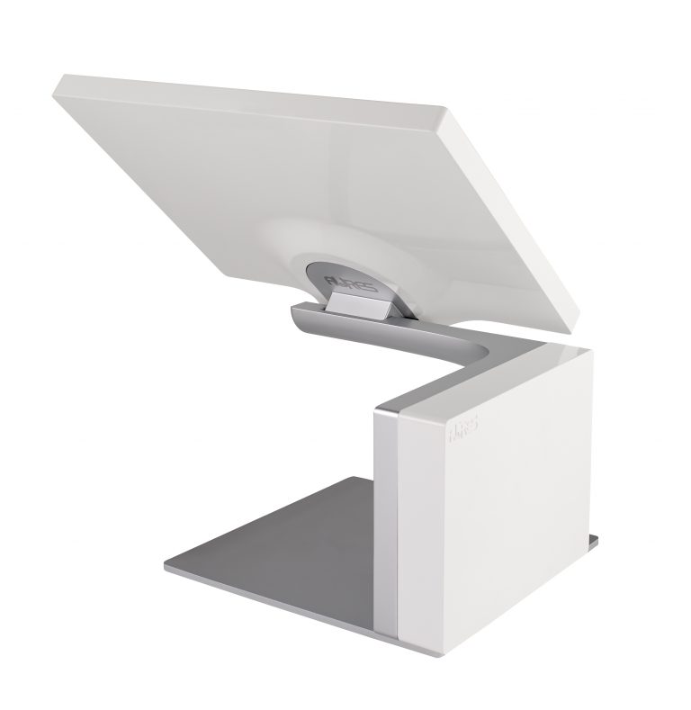 Imagen de catálogo del terminal táctil AURES SANGO en blanco y gris